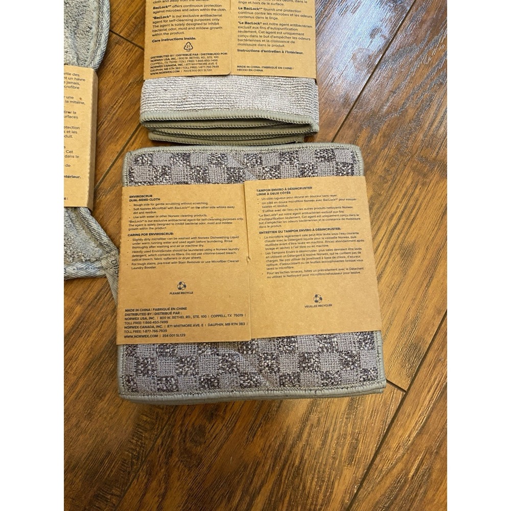 New Norwex Dusting Mitt EnviroCloth Enviroscrub Bundle Kit Cleaning Set - Picture 5 of 8